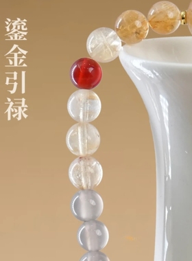 武当【聚鲸大圆满】黄水多圈手串国风聚气多宝饰品手链
