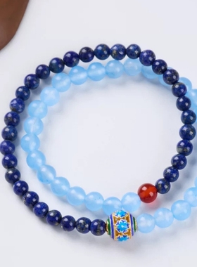 【蓝走一切不好】2026新款青金石手链女款招財转運手串闺蜜新年礼