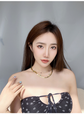 铜镀金锁骨链女INS项链博主推荐