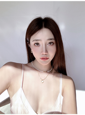 天然白贝母纯银贝珠爱心新款套装