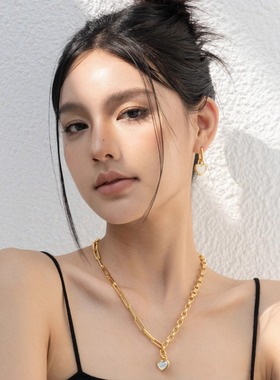 VOGUEWANG纯银双面吊坠女性项链