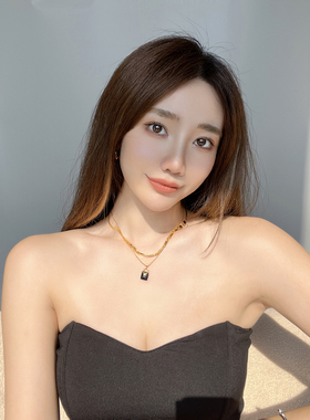 银镀金蛇骨链女性拼接蛇骨链