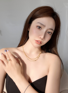 CHICWANG小爱心多层锁骨项链