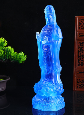 琉璃药师佛像摆件日光月光