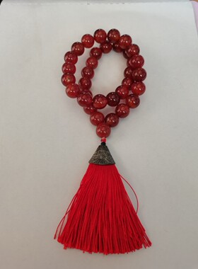 回民玛瑙念珠泰斯比哈礼拜赞珠一串33粒