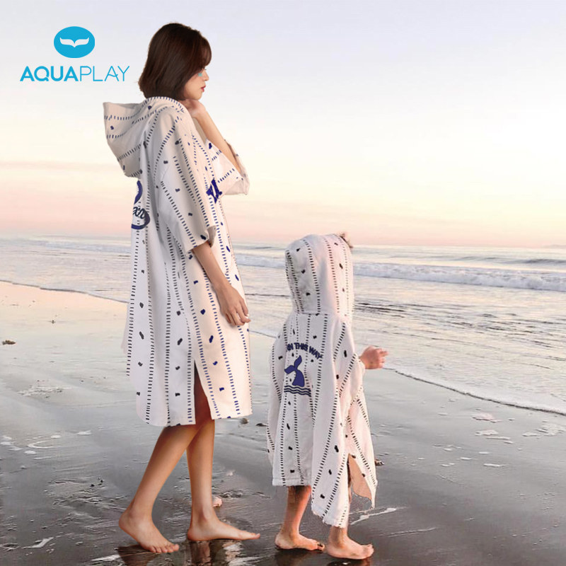 aquaplay儿童游泳训练斗篷成人宝宝浴袍吸水毛巾海边游泳浴巾,淘宝优惠券,粉丝福利购,淘宝优惠卷