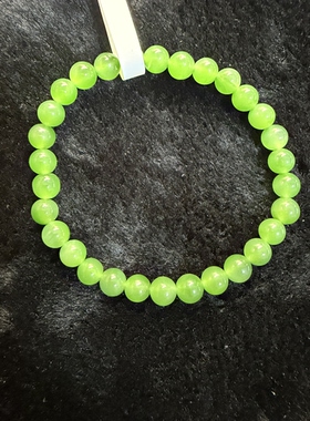 原创设计天然和田玉高品碧玉卡5圆珠手串编号1026多样性发货