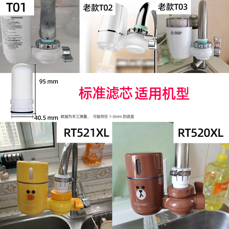 适配九阳水龙头净水器滤芯T01/T02/T03/T05/TC01龙头过滤水机通用 - 图1