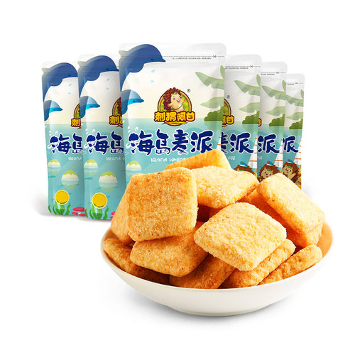 刺猬阿甘海岛麦派70g*6袋装休闲膨化食品办公室小零食儿童零 - 图3