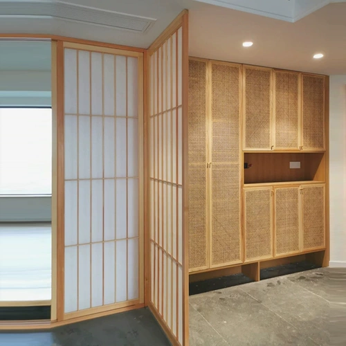 Складная невидимая японская кухня из натурального дерева для спальни, сделано на заказ