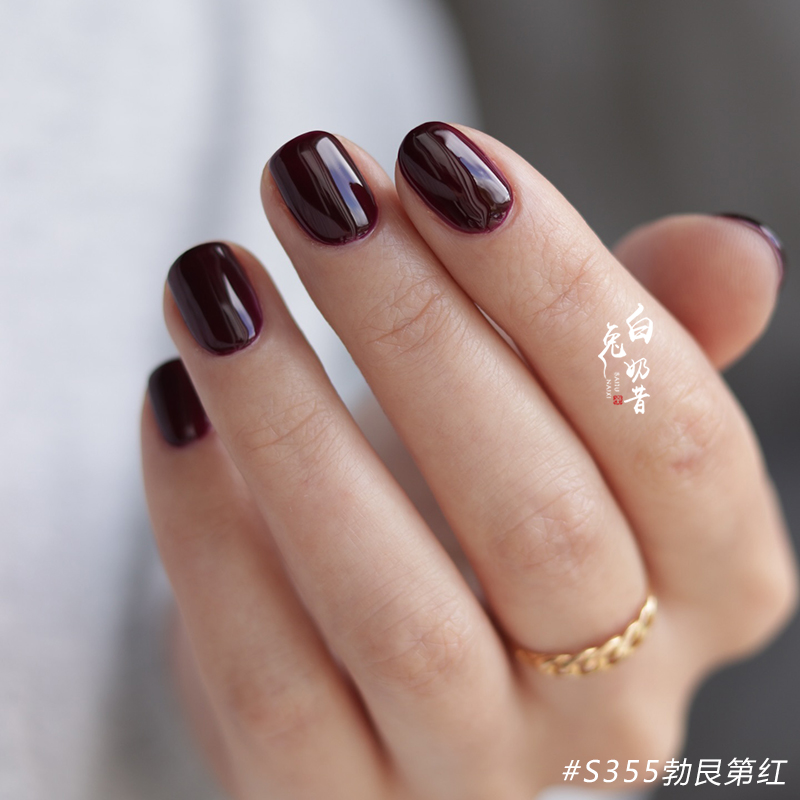 显白新年大红色TwoMoons指甲油水性免烤无味复古红深红酒红车厘子 - 图2