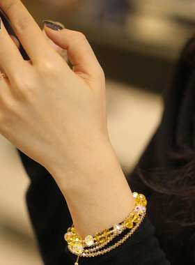 简约时尚通勤水晶软戒指ins小众