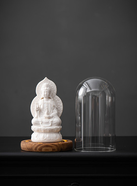 陶瓷坐莲观音家用供奉观音佛像坐像摆件德化白瓷南海观世音菩萨像