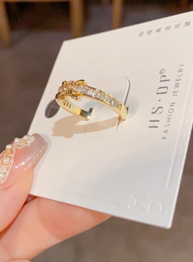 双C字母小香风轻奢高级感戒指