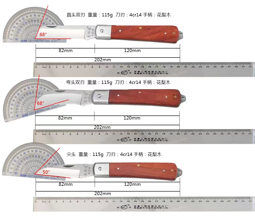 不锈钢水果刀家用学生宿舍高档折叠随身便携刀具锋利削皮小刀德国 - 图2