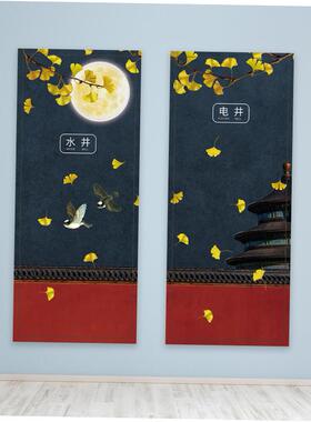 水电井装饰贴纸画管道井水暖井电井房门美化遮挡自粘防水贴可定制