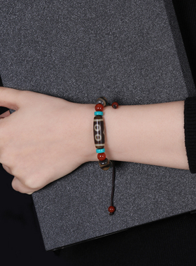 西藏三眼风化高油老料虎牙绿松石