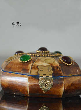 藏区天然牦牛骨手作首饰盒