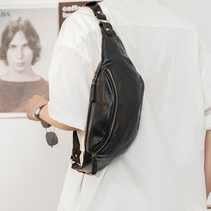 2025潮牌胸包男士腰包单肩斜跨包皮质小背包休闲韩版时尚男包,淘宝优惠券,粉丝福利购,淘宝优惠卷