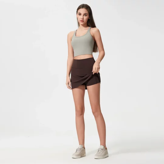 运动短裙女夏季新款户外运动网球裙防走光速干跑步健身瑜伽半身裙