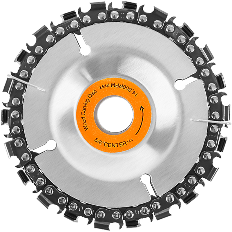 切割角磨机多功能链条锯片木工链盘磨光机茶台雕刻刀4寸开槽打磨 - 图3