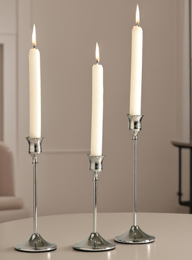 【严选】 创意蜡烛台铁艺电镀烛台金属摆件欧式西餐婚庆装饰道具