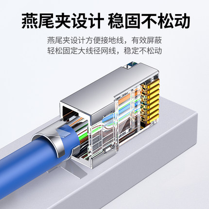 绿联六类屏蔽水晶头 50U 工程Cat6类RJ45千兆网络网线头8P8C100个 - 图1