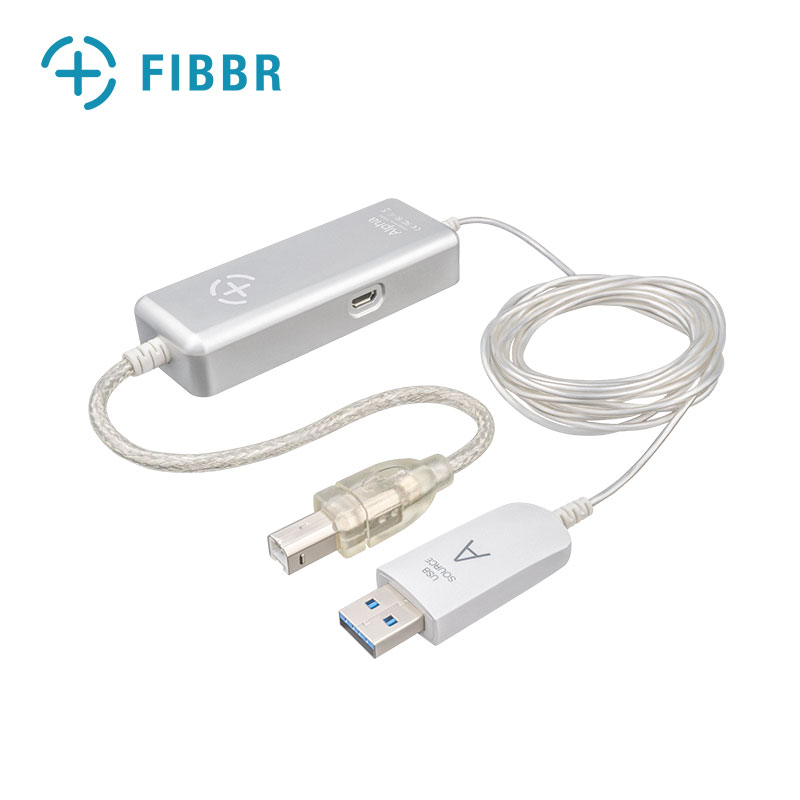 FIBBR/菲伯尔Alpha USB A-B AOC光纤USB音频发烧线 HIFI解码器DAC - 图0