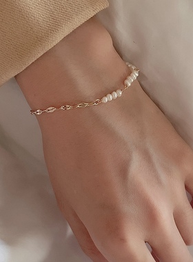 法式小米粒不规则淡水14kins珍珠