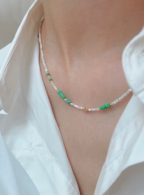 绿松石原创小众串珠项链
