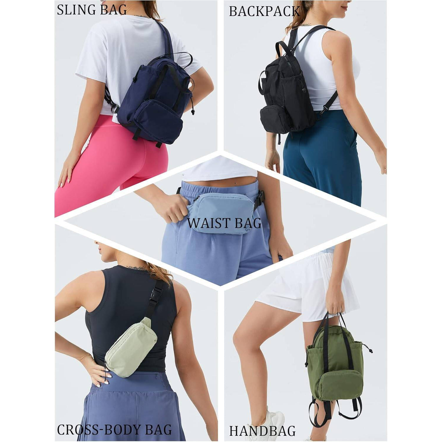 Chulaomei multifunctional lightweight sports backpack + chest bag