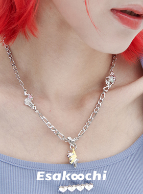 小熊个性项链原创设计锁骨链