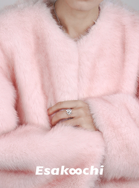 千金风磨砂银蝴蝶结开口双圈戒指