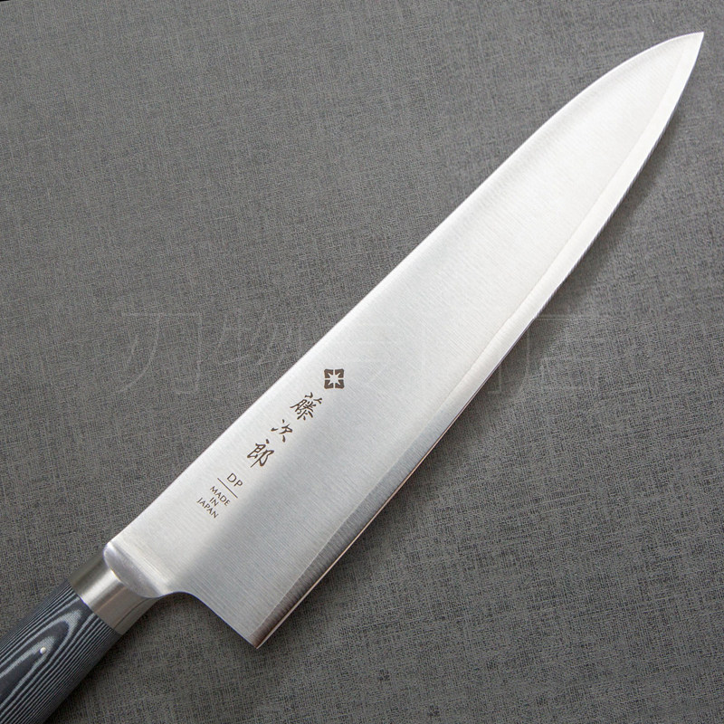 日本进口藤次郎Tojiro朧牛刀200mm新款VG10不锈钢主厨刀米卡塔柄_虎窝淘