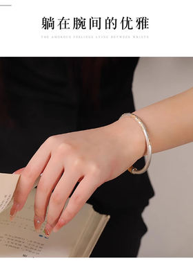 纯银女士通勤福字吉言首饰百搭