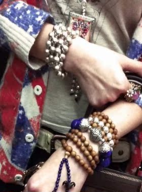 diy原创纯银复古百搭女士手串