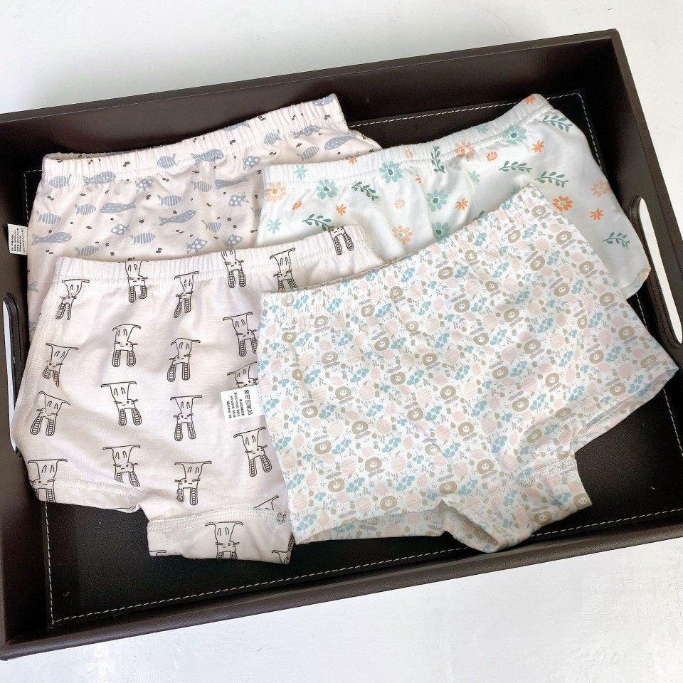 柔如儿童纯棉内裤女童男童平角内裤无骨舒适短裤透气吸汗不夹PP,淘宝优惠券,粉丝福利购,淘宝优惠卷