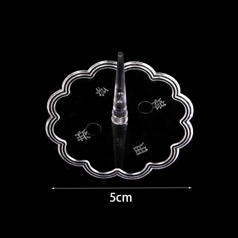 底托支架生日蛋糕装饰玩具摆件底座玩偶打桩插件透明塑料烘焙配件 - 图2