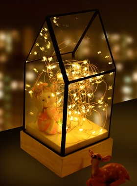 火树银花房子实木温馨浪漫风台灯