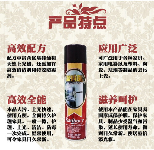 洁碧丽去污上光剂 汽车皮革红木家具保养护理皮沙发亮光清洁剂 - 图1
