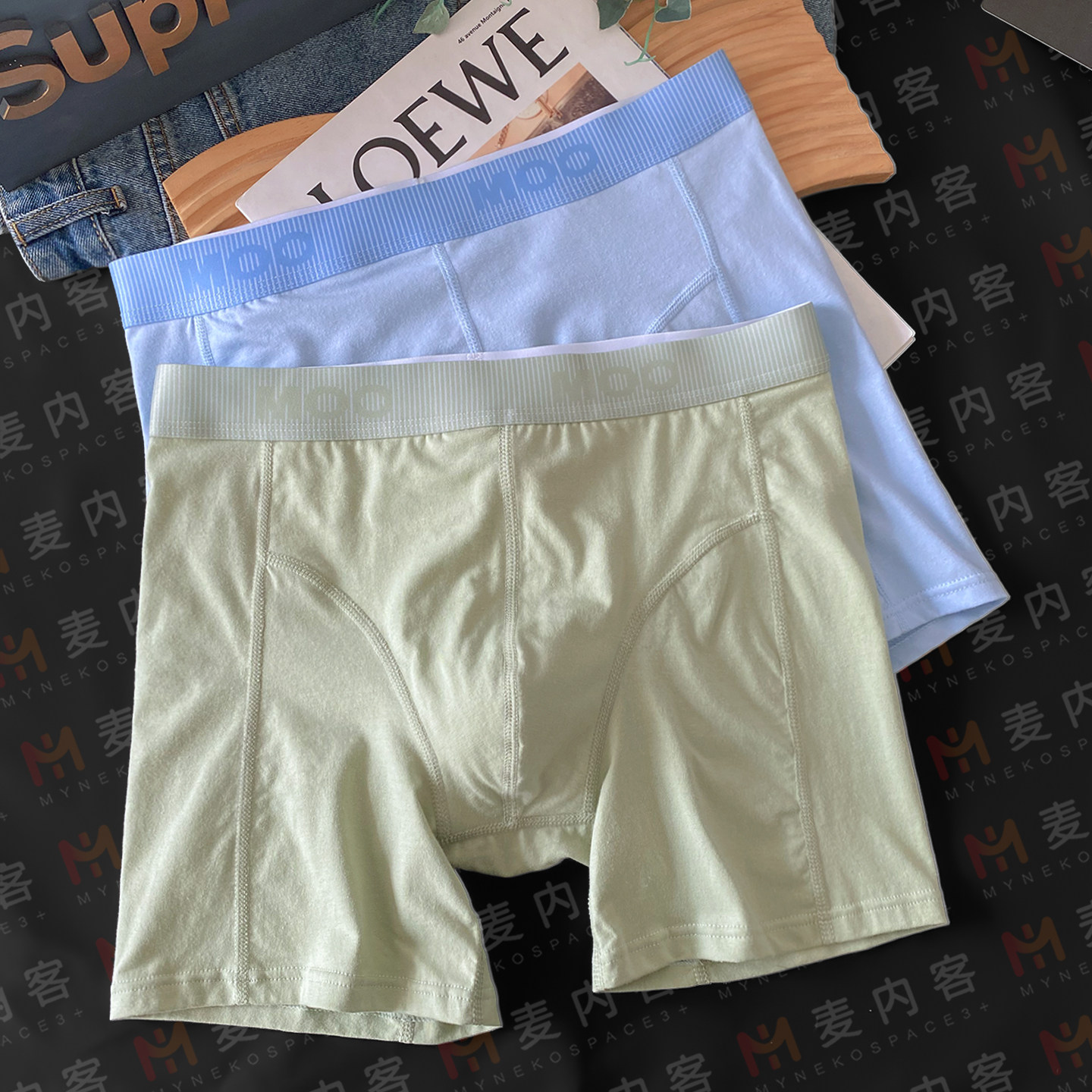 防磨腿男士内裤男平角裤青少年纯棉跑步运动加长中裤男生四角裤头,淘宝优惠券,粉丝福利购,淘宝优惠卷