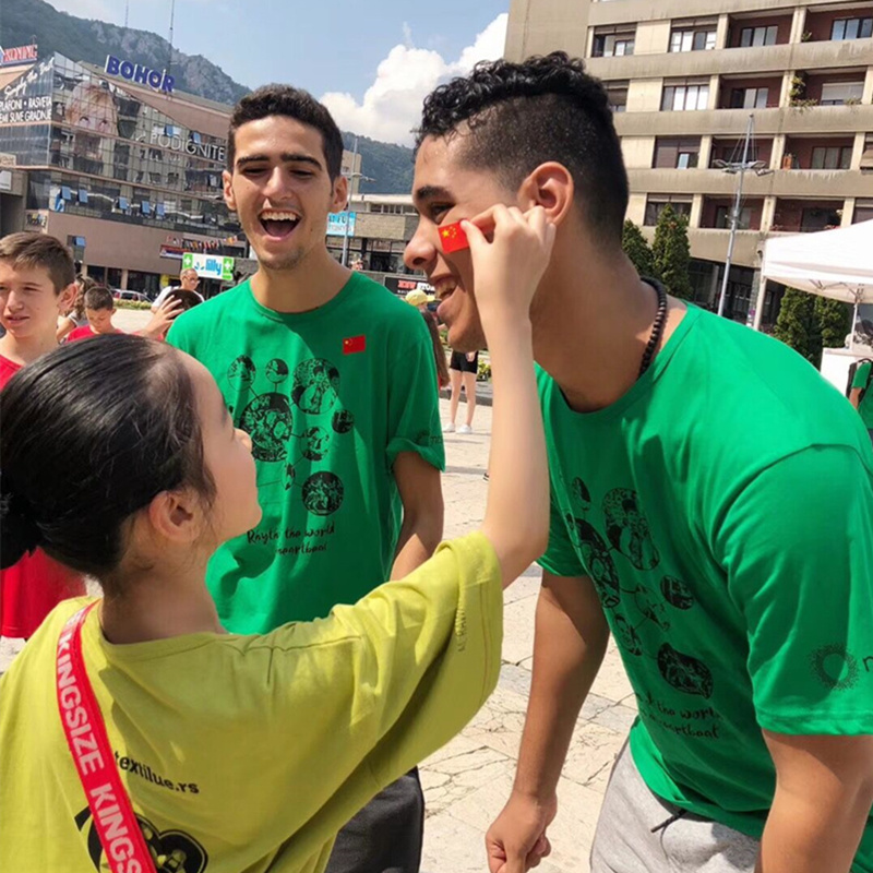 防水国旗贴纸儿童贴脸上爱心国旗脸贴小国旗贴画红旗贴纸装饰贴