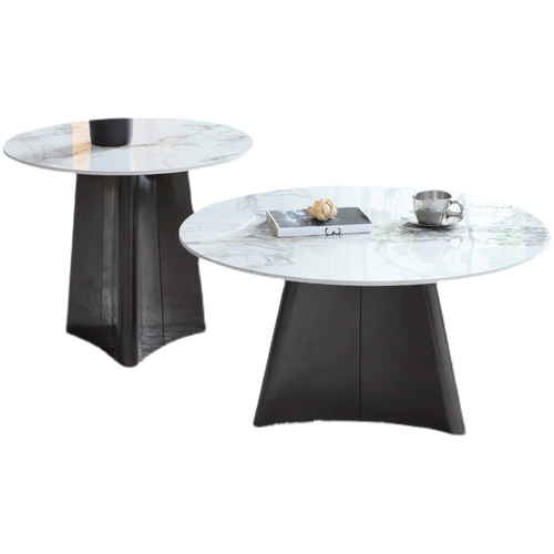 Итальянский легкий роскошный рок-стол круглый круглый сталь из нержавеющей стали специального размера круглый и низкий уровень комбинированного чайного дома современный прост