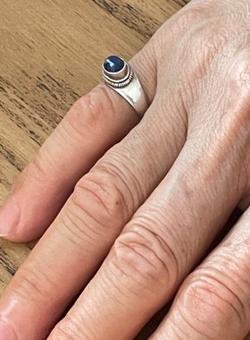 petitquatre情侣银简约镶嵌饰品