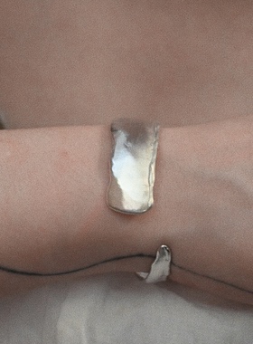 petitquatre纯手工制990银手镯