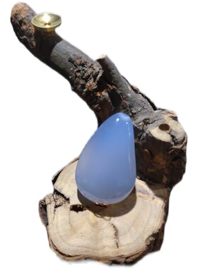 天然无优化蓝玉髓挂坠