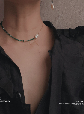 进口注金进口水晶巴洛克珍珠项链