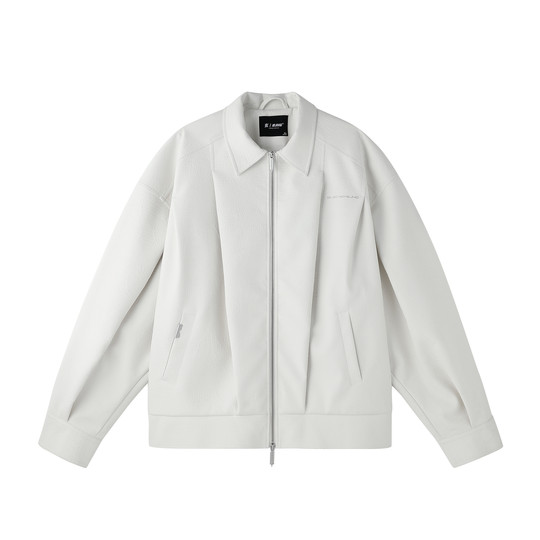 林秋楠同款BJHG不计后果鳄鱼纹PU皮夹克外套男复古粉色皮衣外套女