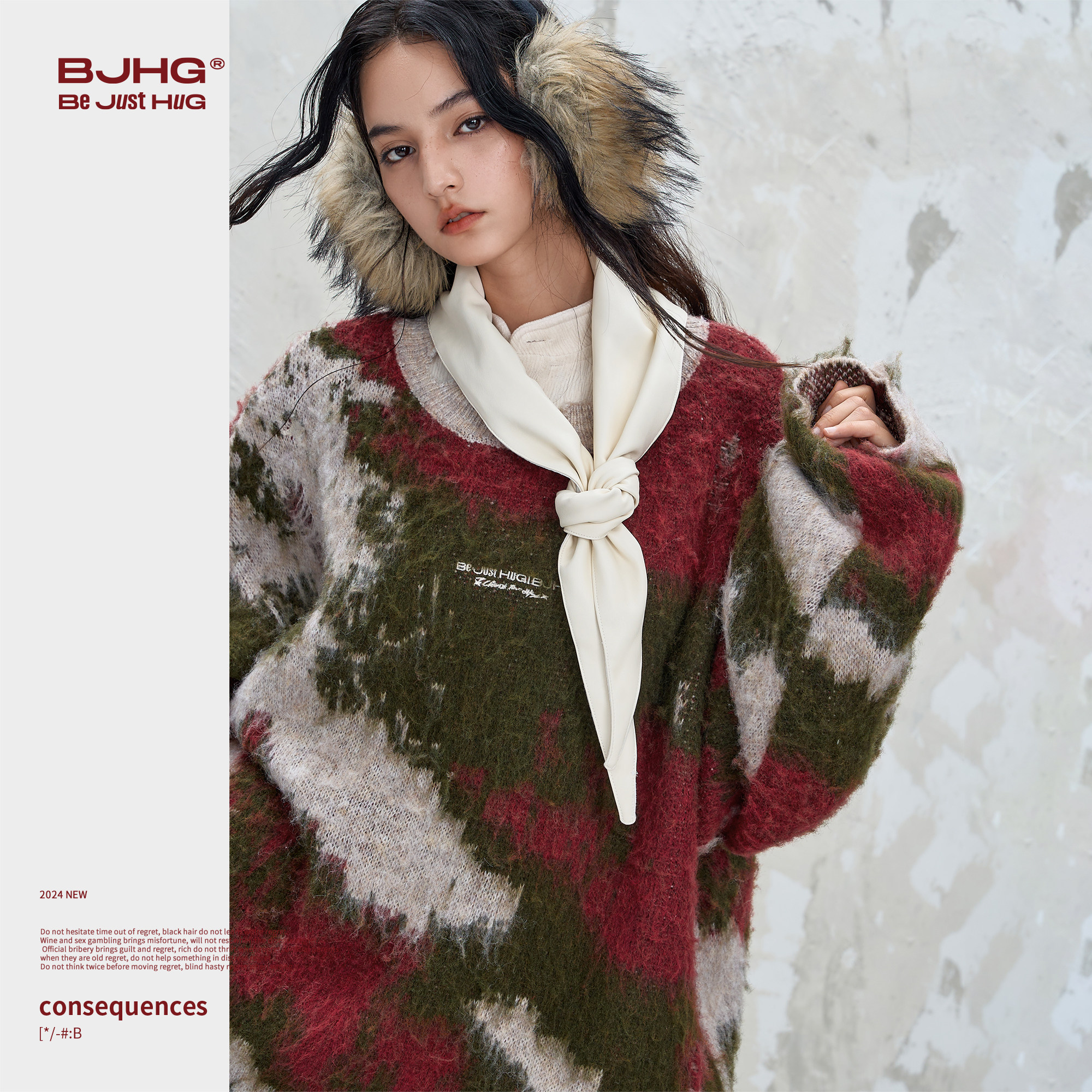 BJHG不计后果废土风情侣毛衣男款秋冬季卫衣宽松羊毛针织衫上衣女,淘宝优惠券,粉丝福利购,淘宝优惠卷