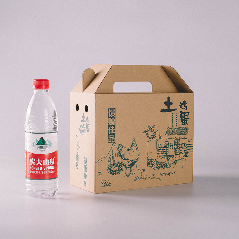 鸡蛋包装盒20/30/40/50/60/100枚土鸡蛋空礼盒手提纸箱通用款定制 - 图0